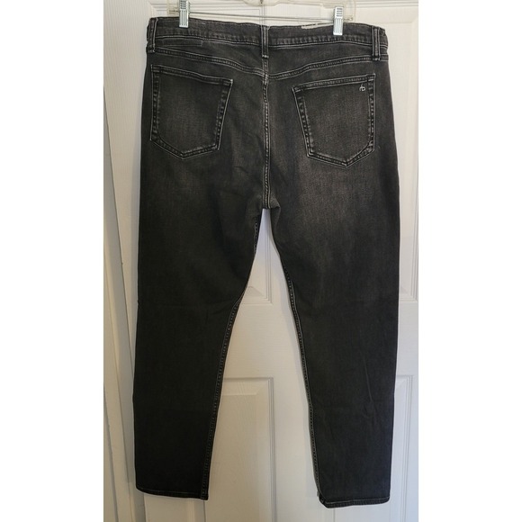Rag & Bone Fit 2 Slim Mens 36x32 Loopback Denim Jeans Wylie Grey MED21F1223BBWY - Picture 16 of 16